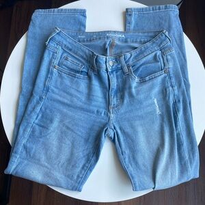 Sonoma Light Wash Distressed Straight Leg Jeans Size 4